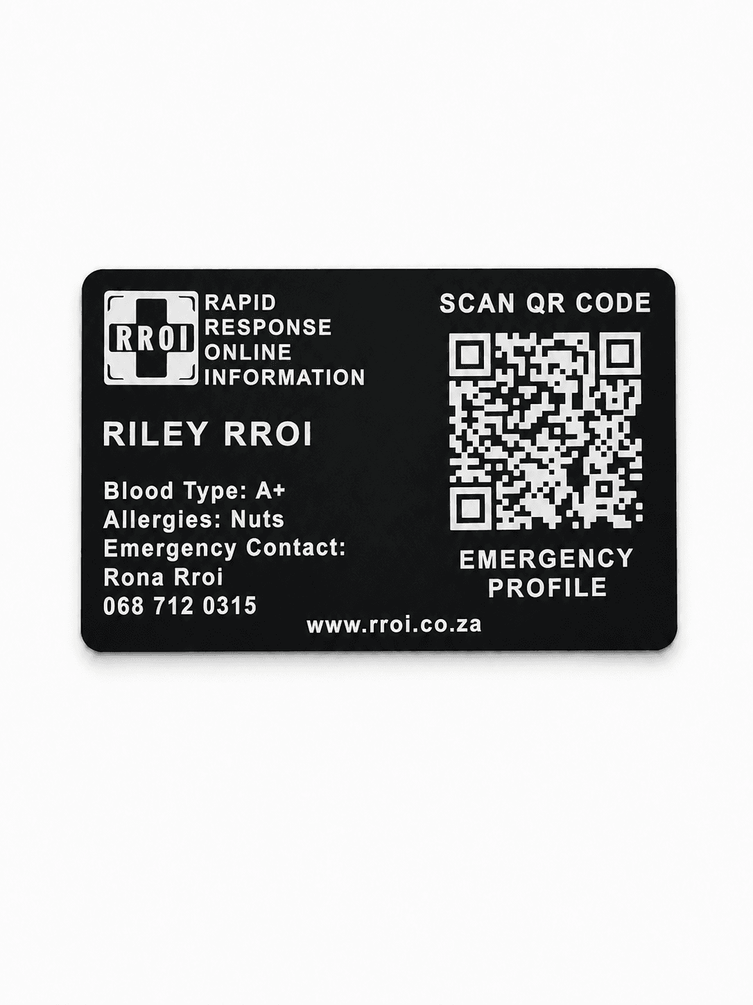 Black Anodised Aluminium QR Card